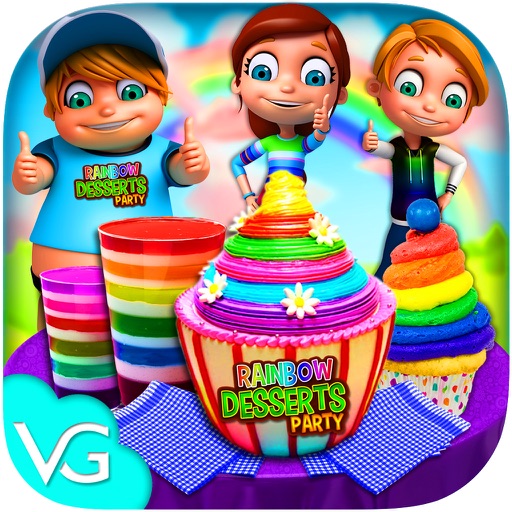 Rainbow Desserts Party! Make & Serve Colorful Food icon