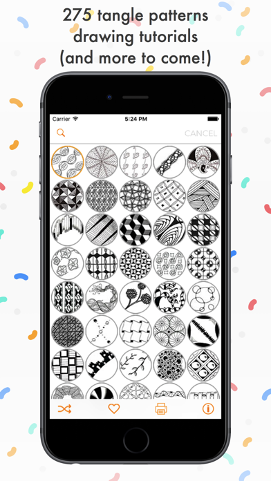 Tangle Patterns Galore - 256 drawing tutorials to learn how to draw Zentangle tiles, relax, enjoy and have fun! Screenshot 1