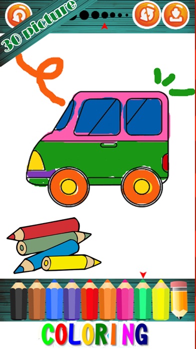 How to cancel & delete Learning Vehicles Coloring Markers Easy For Kids from iphone & ipad 2