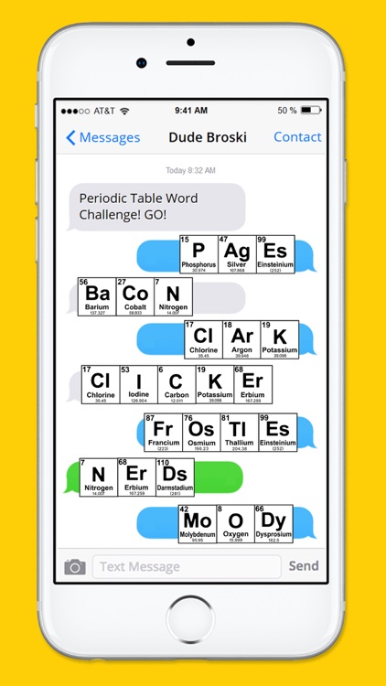 Periodic Table of Elements Black & White Stickers