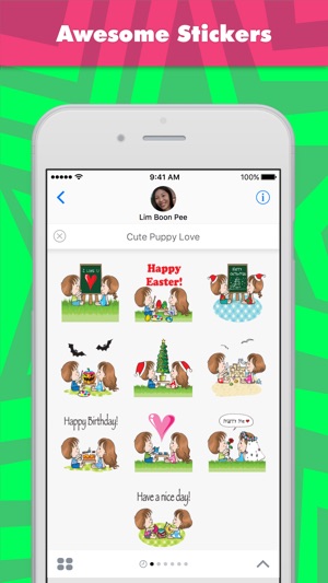 Cute Puppy Love stickers by wenpei