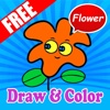 Easy Pretty Flowers Drawing and Coloring for Kids