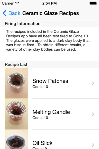 Ceramic Glaze Recipes screenshot 2