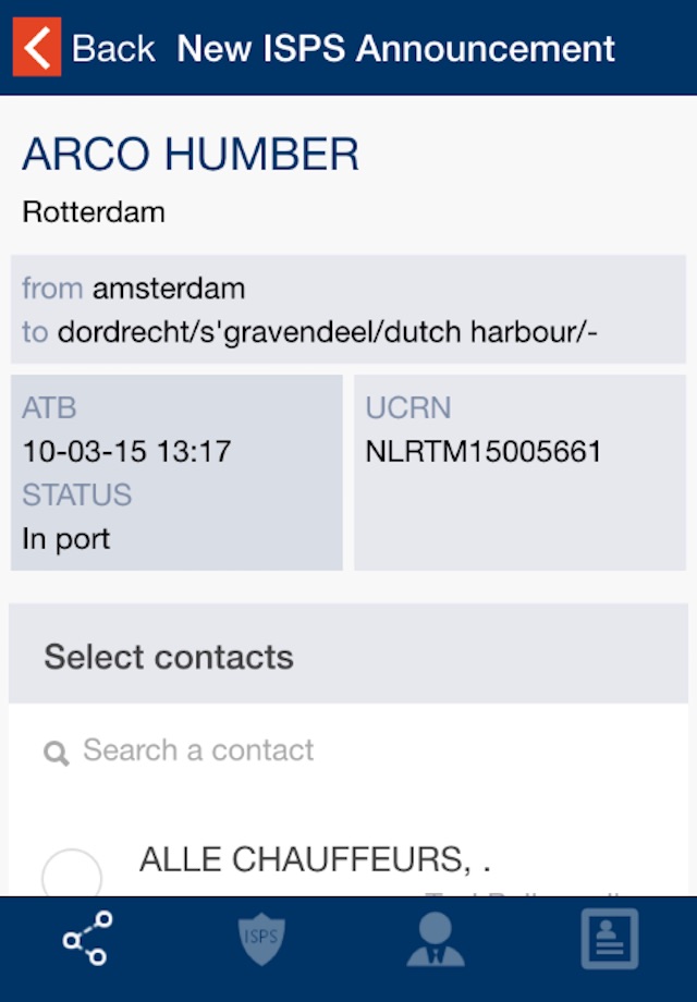 Ship2Report ISPS Announcement Service screenshot 4