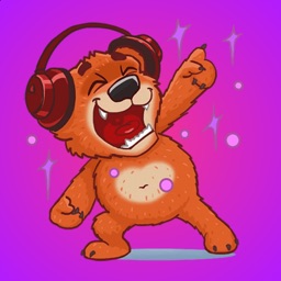 Super Red Bear Stickers