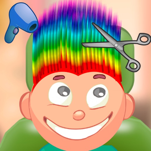 Child game / rainbow hair cut Icon