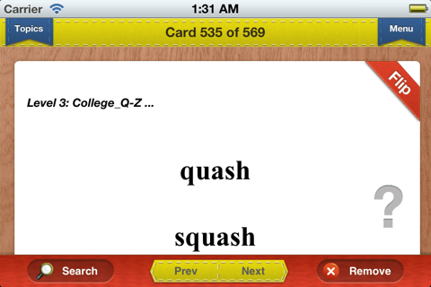 GRE Prep Verbal Flashcards Vocabulary Exambusters screenshot 4