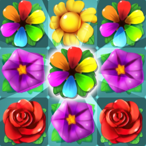 Flower Crush - Match 3 & Blast Garden to Bloom! Icon