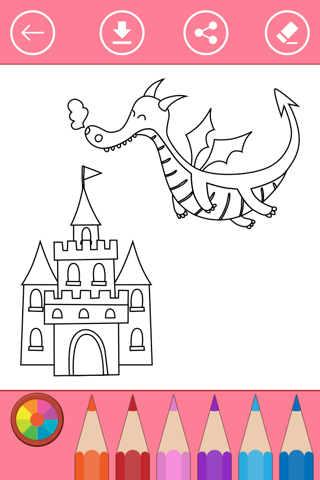 Fairy tale princess coloring pages for girls. screenshot 2