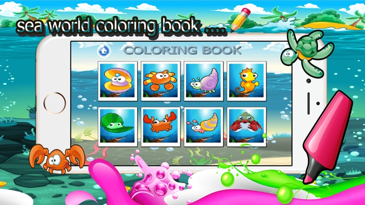 sea world coloring book screenshot-4