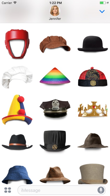 Facetouch Hats Stickers for iMessage screenshot-4