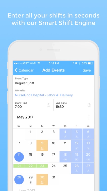 NurseGrid - calendar for nurses, by nurses