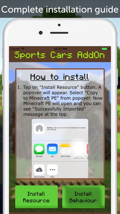 Sports Cars AddOn for Minecraft Pocket Editionのおすすめ画像2