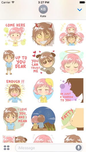 Love couple sweet romance 2 for iMessage Sticker(圖1)-速報App