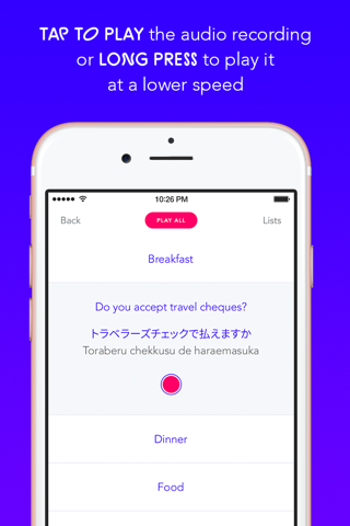 Taptaro - English to Japanese Travel Phrasebook screenshot 2