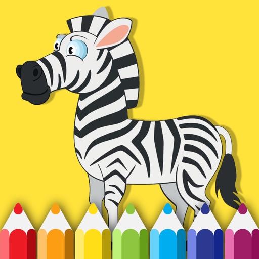 Coloring Book Game Zebra Free For Childrens iOS App