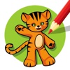 Kids Coloring Book Tiger Game Version