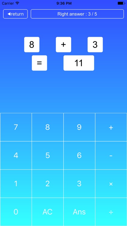 1digit　mental arithmetic training