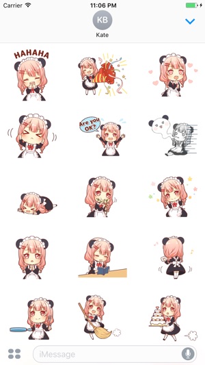 Glory The Panda Maid Girl Animated Stickers(圖2)-速報App