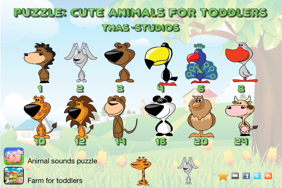 Puzzle: Cute animals for toddlers screenshot 2