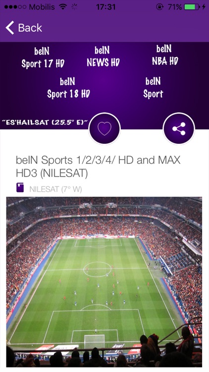 Tv Sat Info For beIN Sports HD 2017-Match For beIN