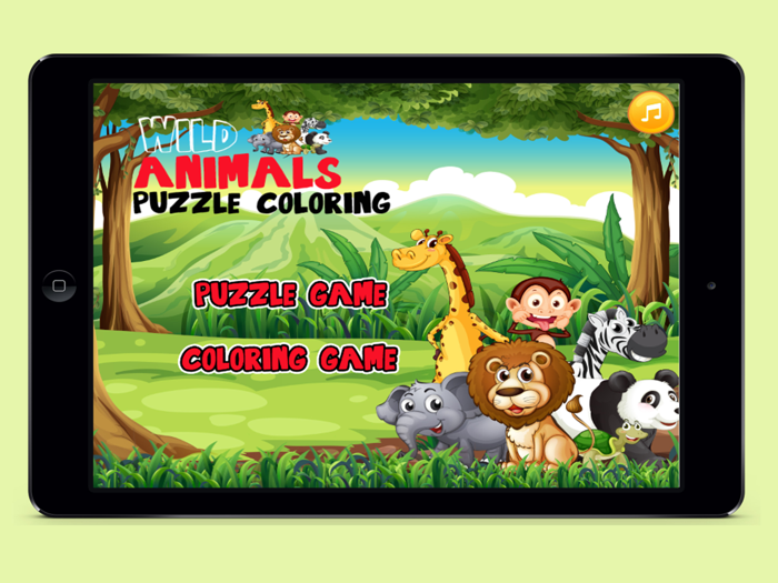 Wild Animals Puzzle Coloring