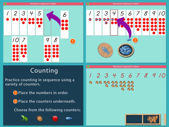 Preschool Counting - Montessori Cards And Counters(圖3)-速報App