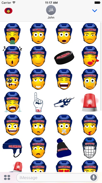 Columbus Hockey Stickers & Emojis screenshot-3