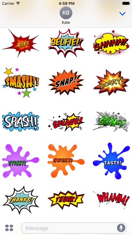 Comic Stickers #1-Pop Art for iMessage screenshot-4