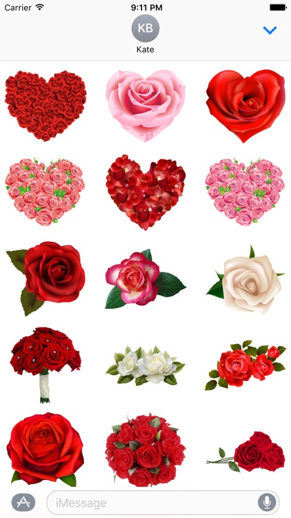 Roses to Love Stickers for iMessage