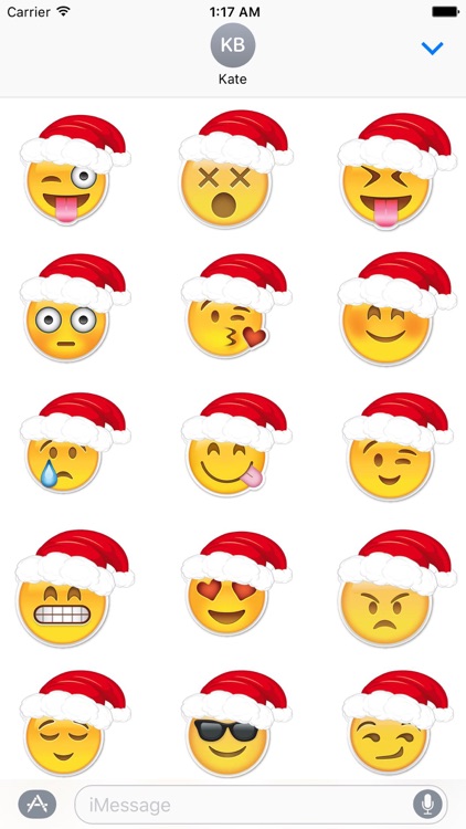 Emoji Stickers For Merry Christmas