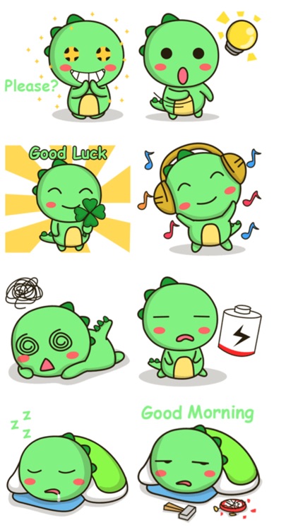 Happy Dinosaur Stickers