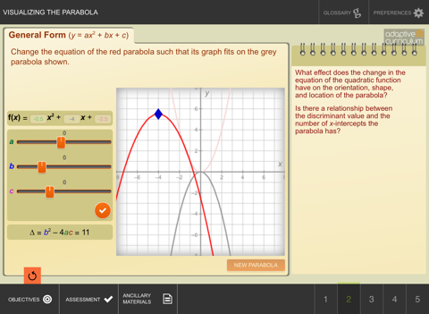 Visualizing the Parabola screenshot 2