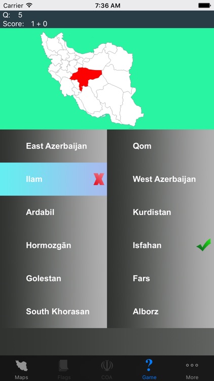 Iran Province Maps and Capitals