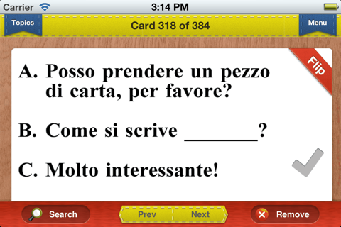 AP Italian Prep Flashcards Exambusters screenshot 2