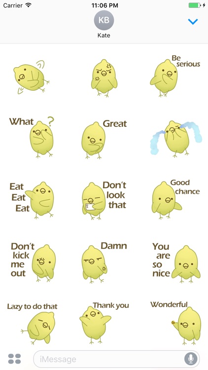 Misty The Lemon Chicken Stickers