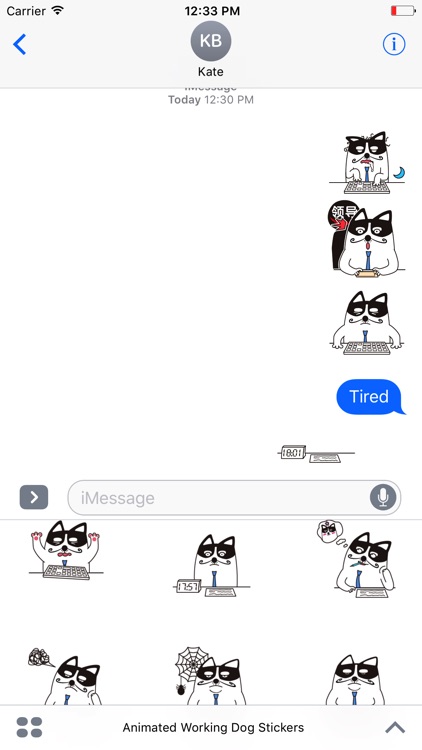 Animated Working Dog Stickers For iMessage screenshot-4