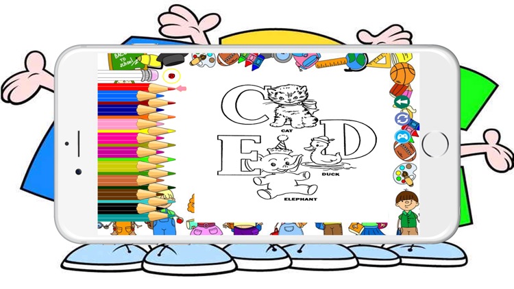 ABC Learning Coloring BookPages  For Kids