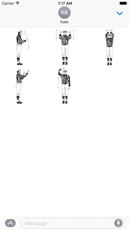 American Football Referee Signals Stickers