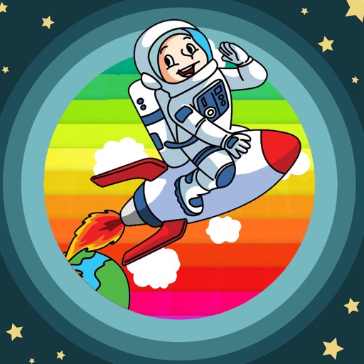 Space Adventure Coloring Page Game Version