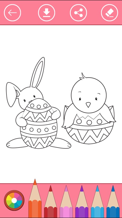 Easter Coloring Book for Children: Learn to color