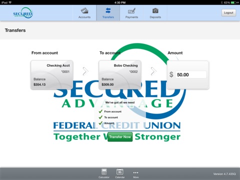 Secured Advantage FCU for iPad screenshot 4