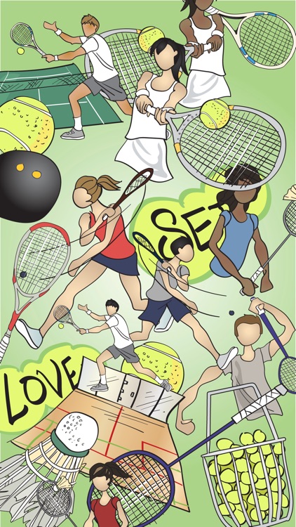 Tennis Badminton and Squash Sport Stickers