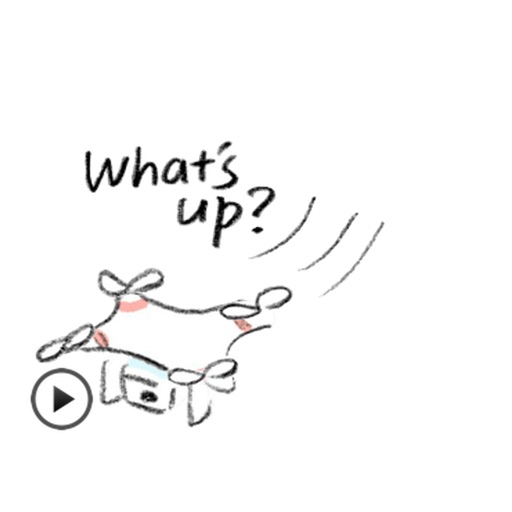 Animated Happy Drones Sticker
