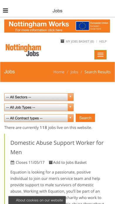 Nottingham Jobs.com screenshot 2