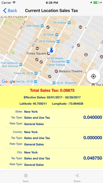 Streamline Sales Tax Rates