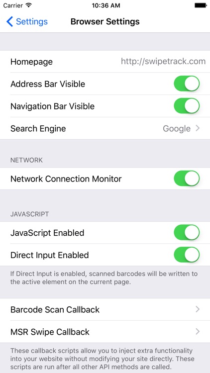 SwipeTrack Browser