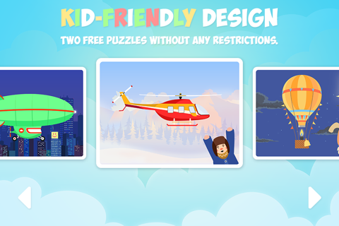 Kids Cartoon Puzzles Air Trans screenshot 2
