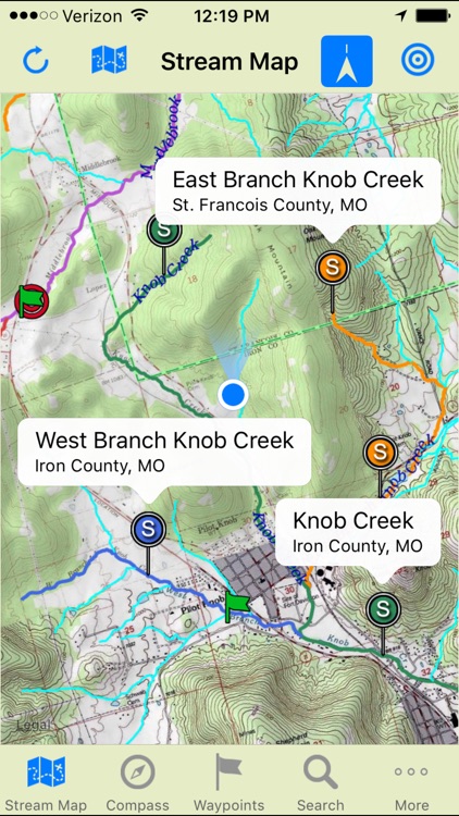 Stream Map USA - North Central