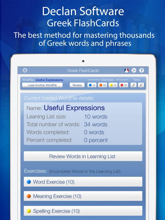 Learn Greek FlashCards for iPad